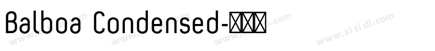 Balboa Condensed字体转换